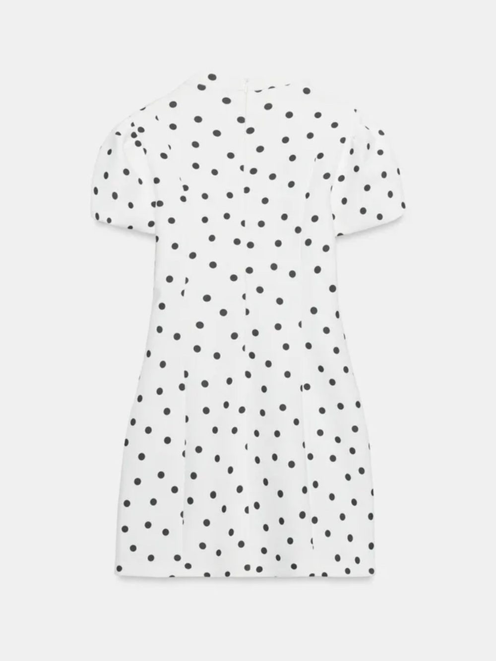 Zara White Polka Dot Puff Sleeve Dress *NWOT* - Picture 5 of 13
